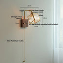 DecorBites™ Brass LED Wall Lights Modern Stair Light Fixture Blue Glass Bedside Lamp