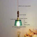 DecorBites™ Amber Pendant Light: Nordic Copper Hanging Lamp for Modern Home Decor