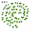 2M Leaf Vine Artificial Hanging Plants Liana Silk Fake Ivy Leaves for Wall Green Garland Decoration Home Decoration Party Vines