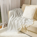 DecorBites™ Knitted Nordic White Casual Blanket - Soft & Comfortable Sofa Throw Bed End Cover for Home Decor & Travel