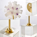 Elegant amethyst crystal flower glass sculptures – living room decor
