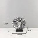 DecorBites™ Circle Ornament Desk Decoration Resin Ring Statue Modern Crafts Decor