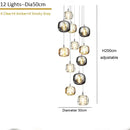 DecorBites™ Crystal Staircase Chandelier: Modern Luxury Indoor Lighting Fixture