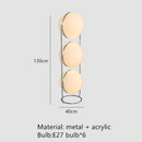 DecorBites™ LED Floor Lamp Chrome Metal Living Room Floor Light White Acrylic Ball
