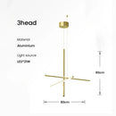 DecorBites™ LED Linear Ceiling Chandelier Italian Designer Luxury Dining Room Chandelier