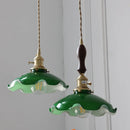 DecorBites™ Green Glass Adjustable LED Pendant Lamp - Modern Nordic Hanging Light