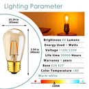 DecorBites™ 1W Dimmable E27 LED Edison Bulb ST45 Amber Glass 10-Pack