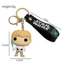 Disney Movie Star Wars Keychain Darth Vader Imperial Stormtrooper Yoda Baby Doll Keyrings Key Holder for Boys Gifts
