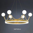 DecorBites™ Crown LED Chandelier: Elegant Ring Lustre Pendant Light for Kids Room