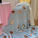 DecorBites™ Korean Cartoon Plush Blanket, Soft Nap Sofa Cover for Home Dormitory
