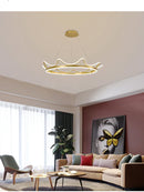 DecorBites™ Crown Design Gold Chandelier for Living Room Kids Bedroom