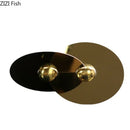 DecorBites™ Geometric Circle Sculpture: Modern Metal Desk Ornament for Room Aesthetic