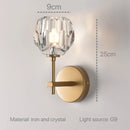 DecorBites™ Crystal Wall Sconce: Modern LED Fixture for Bedroom, Living Room, and Hallway