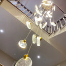 DecorBites™ Crystal LED Stair Slinglight for Nordic Living Room, Villa, and Restaurant
