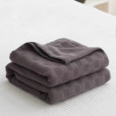 DecorBites™ Cotton Waffle Towel Quilt Single Blanket for Office & Picnics