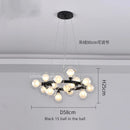 DecorBites™ Glass Ball LED Chandelier Pendant Lamp, Modern Round Design for Home Decor Lighting