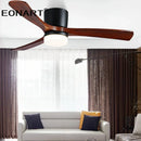 Modern black & white wooden led dc ceiling fan bedroom light