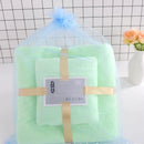 DecorBites™ Coral Velvet Bath Towel Set, 2pcs Soft Absorbent Fast Drying Towels