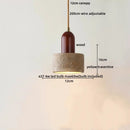 DecorBites™ LED Pendant Light Fixture Yellow Travertine Adjustable Hanging Lamp