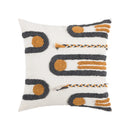 DecorBites™ Geometric Embroidered Cotton Canvas Cushion Cover Home Decor Boho Style