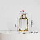 DecorBites™ Gold Handbag Vase: Creative Ceramic Floral Arrangement Terrarium Home Decor