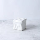 DecorBites™ Gold Ceramic Geometric Irregular Fold Pattern Decorative Figurine