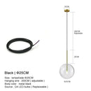 DecorBites™ Clear Glass Ball Pendant Chandelier for Dining Room Bedroom Decor Lighting