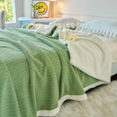 DecorBites™ Cozy Faux Rabbit Fur Blanket, Soft Fluffy Quilt for Single, Anti-Static Warm Throw