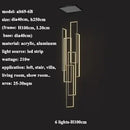 Modern gold decorbites led rectangle staircase chandelier living room
