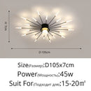 Modern gold starburst led chandelier lights for living room