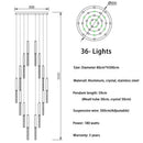 DecorBites™ Crystal LED Chandelier for Staircase & Living Room