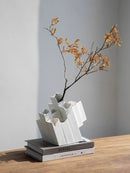 DecorBites™ Geometric Ceramic Vase Block Splicing Flower Arrangement Handicrafts Home Decor