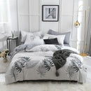 DecorBites™ Flowers Print Cotton King Size Bedding Set, Soft & Comfortable Duvet Cover Set