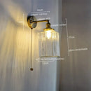 DecorBites™ Glass Copper LED Wall Lamp Modern Corridor Bedside Light