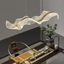 DecorBites™ Acrylic Ribbon LED Pendant Chandelier - Designer Dining Room Hanging Lamp
