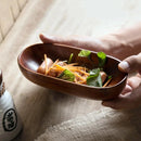 DecorBites™ Japanese Style Solid Wood Dried Fruit Dish - Exquisite Tableware