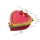 DecorBites™ Enameled Metal Jewelry Trinket Box Figurines Hand Painted Storage Case