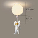 DecorBites™ LED Astronaut Glass Ball Pendant Light for Children's Room