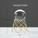 DecorBites™ Crystal Ball Crafts: Nordic Light Luxury Modern Metal Décor for Home and TV Cabinet