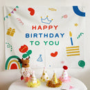 DecorBites™ Birthday Wall Tapestry Decoration Party Bedroom Hanging Cloth
