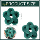 DecorBites™ Green Star Knotted Lumbar Cushion - Handmade Stuffed Throw Pillow