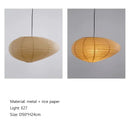 DecorBites™ Japanese Rice Paper Pendant LED Lamp for Cozy Living and Dining Spaces