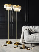 DecorBites™ Crystal Table Lamp Gray - Elegant Bedroom Nightstand Lighting