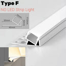 DecorBites™ LED Aluminum Profile Recessed Waist Line Channel for Backlighting Corners