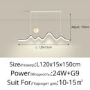 DecorBites™ LED Chandelier: Modern Minimalist Pendant Light for Dining Room, Kitchen, Home Lighting
