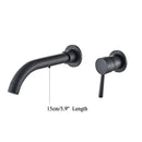 DecorBites™ Gold Brass Bathroom Faucet with Modern Lever Handle, Wall Mount Sink Tap