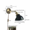 DecorBites™ Green Glass Copper LED Wall Lamp Sconce Modern Nordic Design
