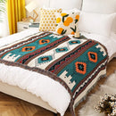 DecorBites™ Cozy Knit Throw Blanket with Fringe - Soft & Reversible Bed Sofa Decor