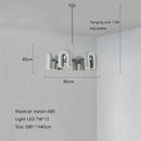Modern gray led macaron pendant chandelier – dining room u shape light
