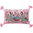 DecorBites™ Luxe Cheetah Halo Pillowcase: Decorative Tassel Cushion Cover GG Style